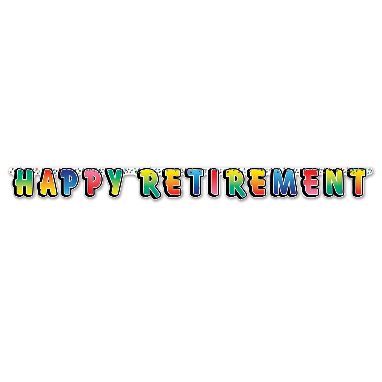 Beistle 5in. x 5Feet Standard Happy Retirement Streamer - 12 Pack